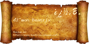 Ámon Beatrix névjegykártya