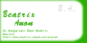 beatrix amon business card